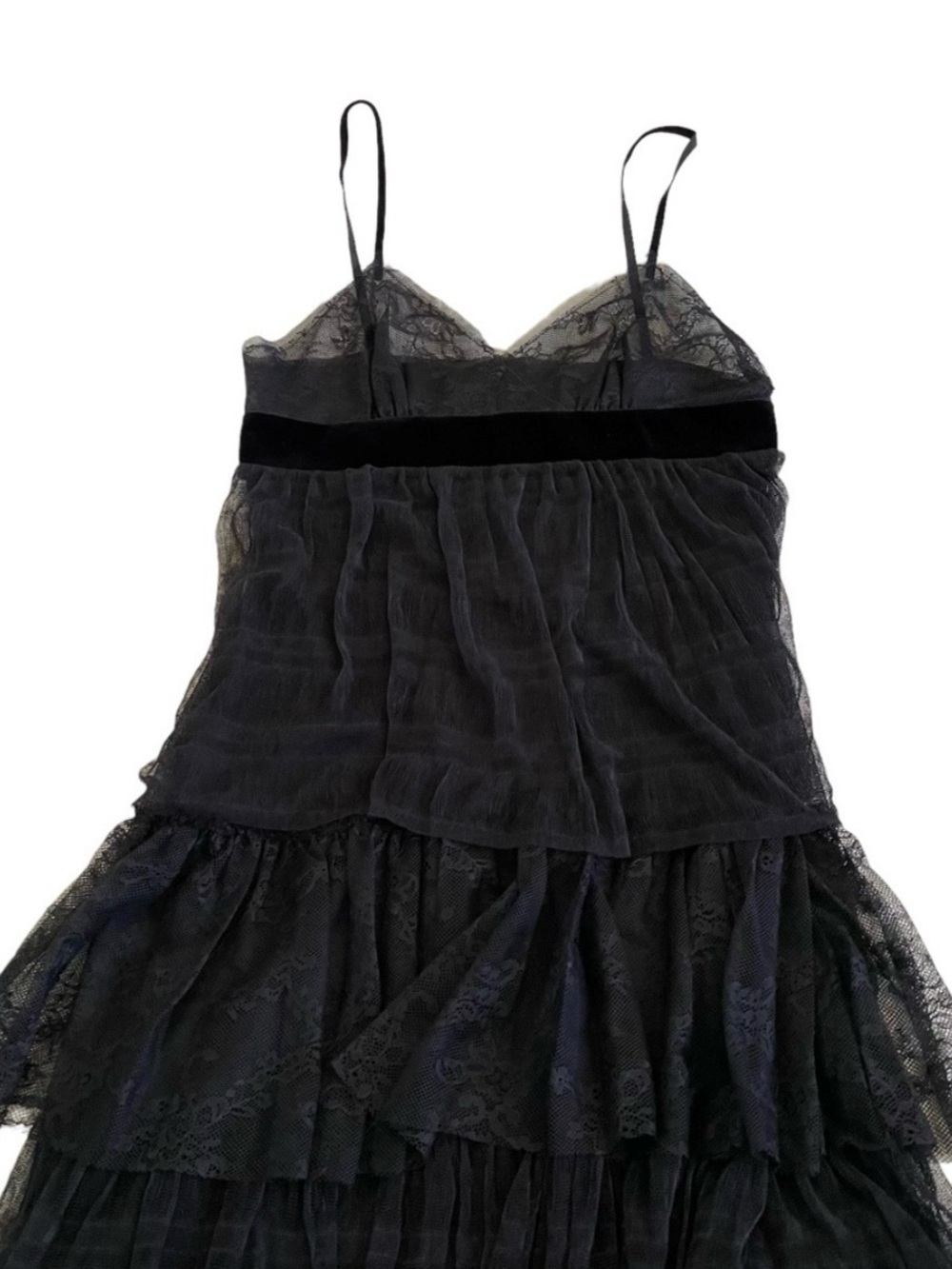 La Perla Tiered Lace Slip Dress Black Pink Silk Lingerie-Inspired Runway Gown 8 - Picture 8 of 16